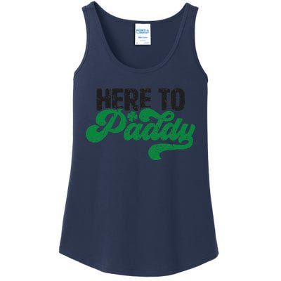 Here To Paddy Funny Saint Patrick's Day Gift Ladies Essential Tank