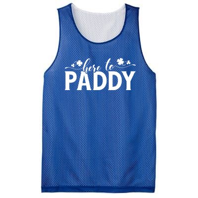 Here To Paddy St Patrick Day Gift Mesh Reversible Basketball Jersey Tank