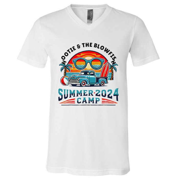 Hootie The Puffer Fish Summer 2024 Camping Gift V-Neck T-Shirt