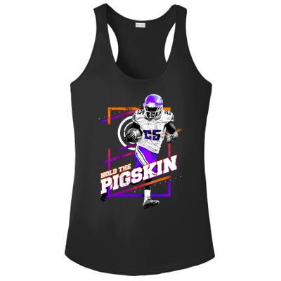 Hold The Pigskin Ladies PosiCharge Competitor Racerback Tank