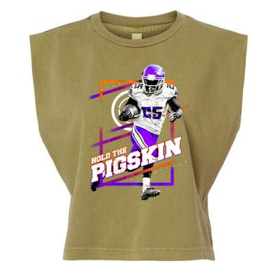 Hold The Pigskin Garment-Dyed Women's Muscle Tee