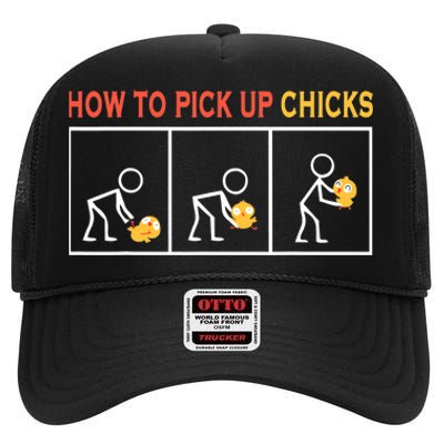 How To Pick Up Chicks Cute Pick Chicks High Crown Mesh Back Trucker Hat