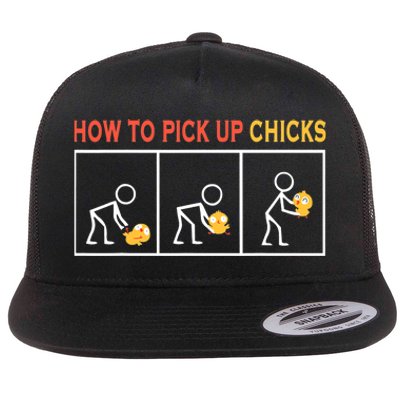 How To Pick Up Chicks Cute Pick Chicks Flat Bill Trucker Hat