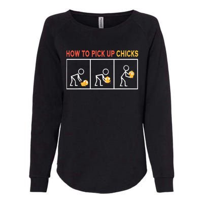 How To Pick Up Chicks Cute Pick Chicks Womens California Wash Sweatshirt