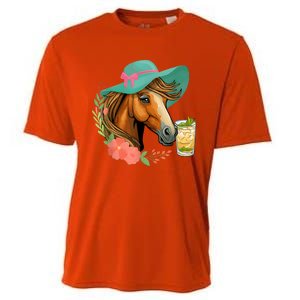 Horse Tea Party Horses Horseman Equestrian Riding Cooling Performance Crew T-Shirt