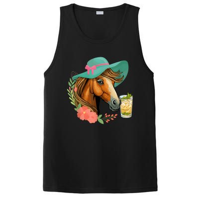 Horse Tea Party Horses Horseman Equestrian Riding PosiCharge Competitor Tank