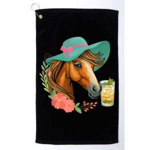 Horse Tea Party Horses Horseman Equestrian Riding Platinum Collection Golf Towel