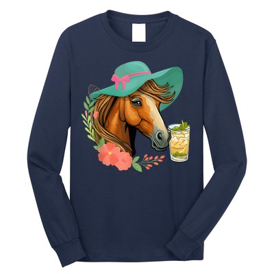 Horse Tea Party Horses Horseman Equestrian Riding Long Sleeve Shirt