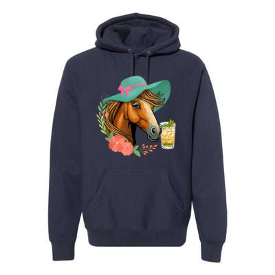 Horse Tea Party Horses Horseman Equestrian Riding Premium Hoodie