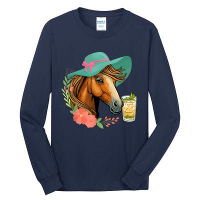 Horse Tea Party Horses Horseman Equestrian Riding Tall Long Sleeve T-Shirt