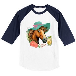 Horse Tea Party Horses Horseman Equestrian Riding Baseball Sleeve Shirt