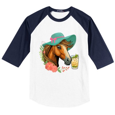 Horse Tea Party Horses Horseman Equestrian Riding Baseball Sleeve Shirt