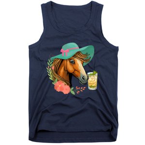 Horse Tea Party Horses Horseman Equestrian Riding Tank Top