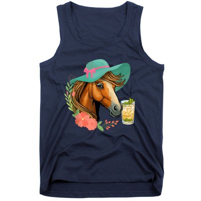 Horse Tea Party Horses Horseman Equestrian Riding Tank Top