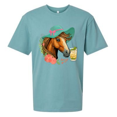 Horse Tea Party Horses Horseman Equestrian Riding Sueded Cloud Jersey T-Shirt