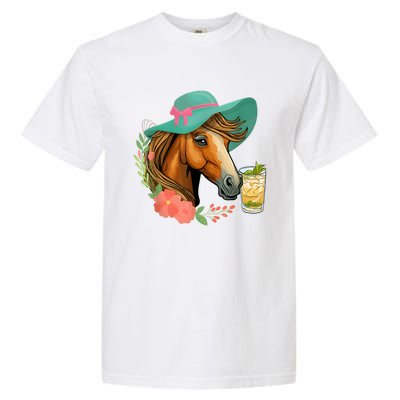 Horse Tea Party Horses Horseman Equestrian Riding Garment-Dyed Heavyweight T-Shirt