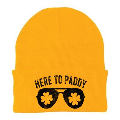 Here To Paddy St Patrick's Day Cute Funny St Paddy's Outfit Great Gift Knit Cap Winter Beanie