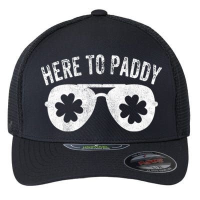 Here To Paddy St Patrick's Day Cute Funny St Paddy's Outfit Great Gift Flexfit Unipanel Trucker Cap