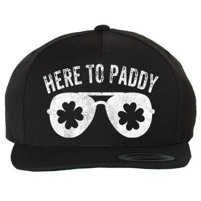 Here To Paddy St Patrick's Day Cute Funny St Paddy's Outfit Great Gift Wool Snapback Cap