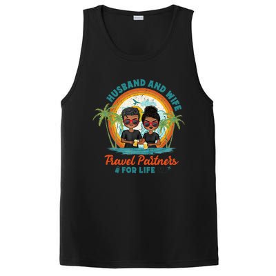 HusbandWife Travel Partners For Life Retro SummerBeach PosiCharge Competitor Tank