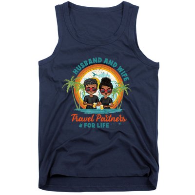 HusbandWife Travel Partners For Life Retro SummerBeach Tank Top