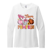 Hey There Pumpkin Fall Season Halloween Lover Womens CVC Long Sleeve Shirt