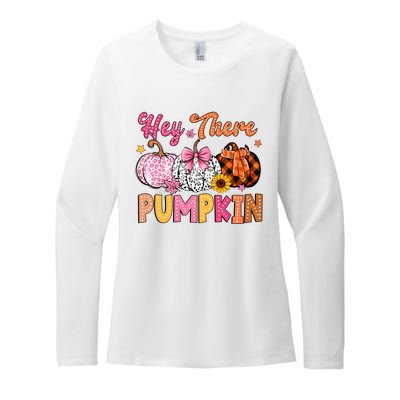 Hey There Pumpkin Fall Season Halloween Lover Womens CVC Long Sleeve Shirt