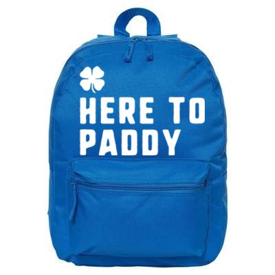 Here To Paddy St Patrick's Day Funny Gift 16 in Basic Backpack