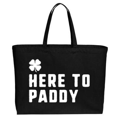 Here To Paddy St Patrick's Day Funny Gift Cotton Canvas Jumbo Tote