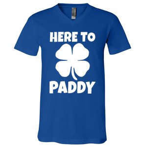 Here To Paddy St Patrick's Day Party Ing Gift V-Neck T-Shirt