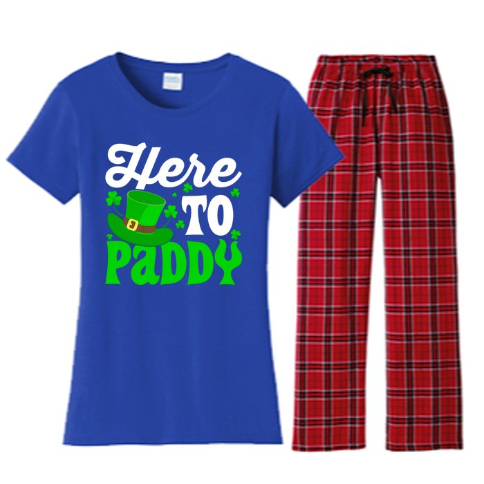 Here To Paddy Gift Women's Flannel Pajama Set