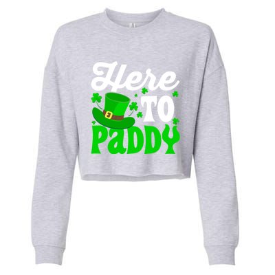 Here To Paddy Gift Cropped Pullover Crew