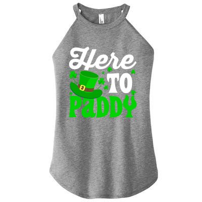 Here To Paddy Gift Women's Perfect Tri Rocker Tank