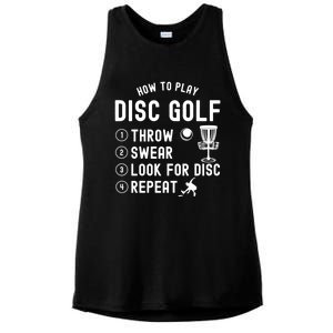 How To Play Disc Golf Funny Meaningful Gift Ladies PosiCharge Tri-Blend Wicking Tank