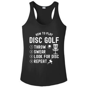 How To Play Disc Golf Funny Meaningful Gift Ladies PosiCharge Competitor Racerback Tank