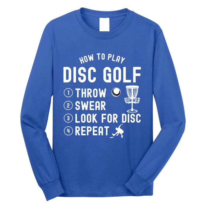 How To Play Disc Golf Funny Meaningful Gift Long Sleeve Shirt