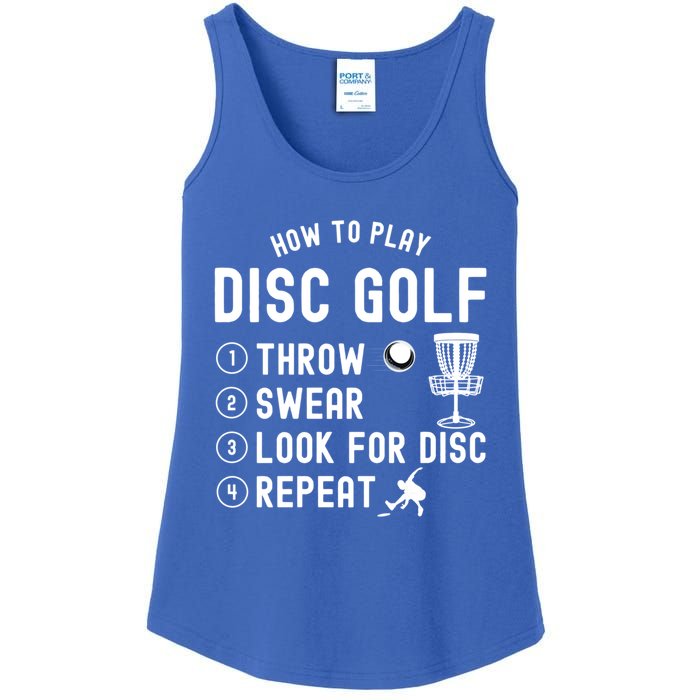 How To Play Disc Golf Funny Meaningful Gift Ladies Essential Tank