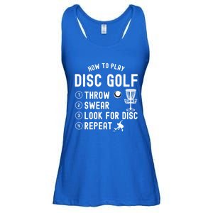 How To Play Disc Golf Funny Meaningful Gift Ladies Essential Flowy Tank