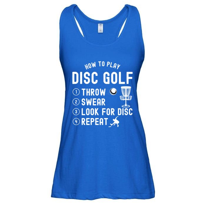 How To Play Disc Golf Funny Meaningful Gift Ladies Essential Flowy Tank