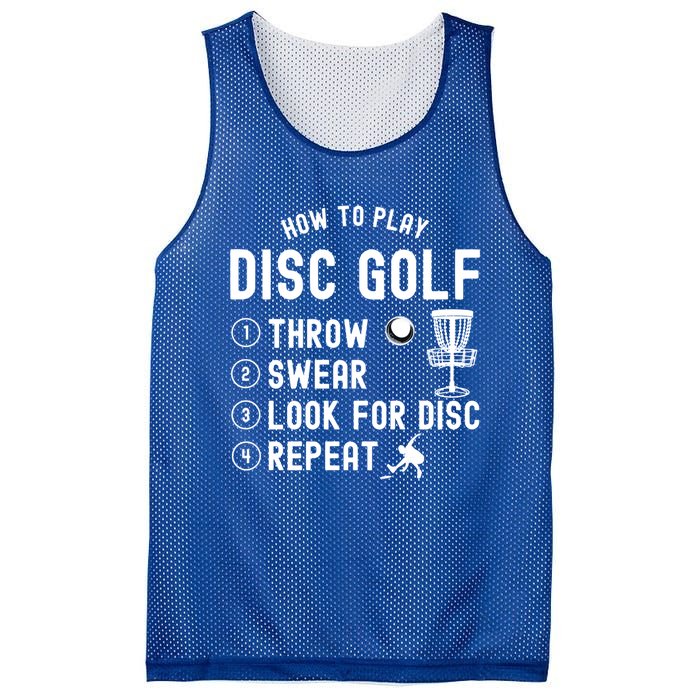 How To Play Disc Golf Funny Meaningful Gift Mesh Reversible Basketball Jersey Tank