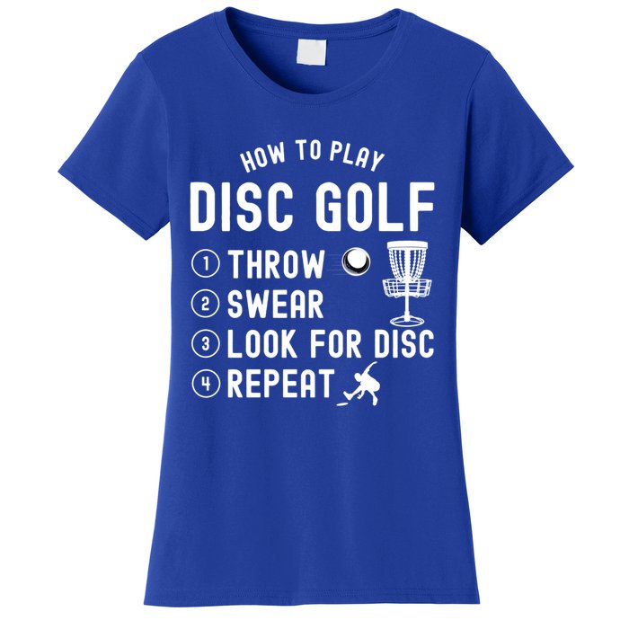 How To Play Disc Golf Funny Meaningful Gift Women's T-Shirt