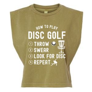 How To Play Disc Golf Funny Meaningful Gift Garment-Dyed Women's Muscle Tee