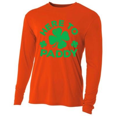 Here To Paddy Meaningful Gift St Patrick's Day Meaningful Gift Cooling Performance Long Sleeve Crew