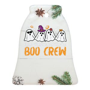 Halloween Team Paraprofessional Boo Crew Para Costume Women Ceramic Bell Ornament