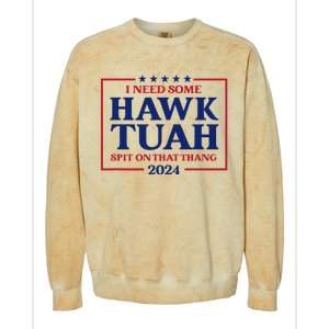 Hawk Tush President Election Funny Design Colorblast Crewneck Sweatshirt