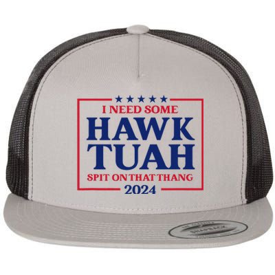 Hawk Tush President Election Funny Design Flat Bill Trucker Hat