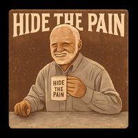 Hide the Pain Flat Bill Trucker Hat