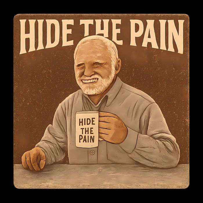 Hide the Pain Flat Bill Trucker Hat