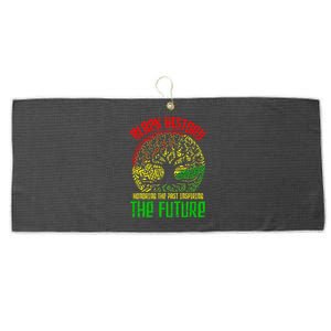 Honoring The Past Inspiring The Future Black History Large Microfiber Waffle Golf Towel