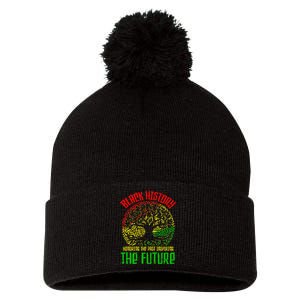 Honoring The Past Inspiring The Future Black History Pom Pom 12in Knit Beanie